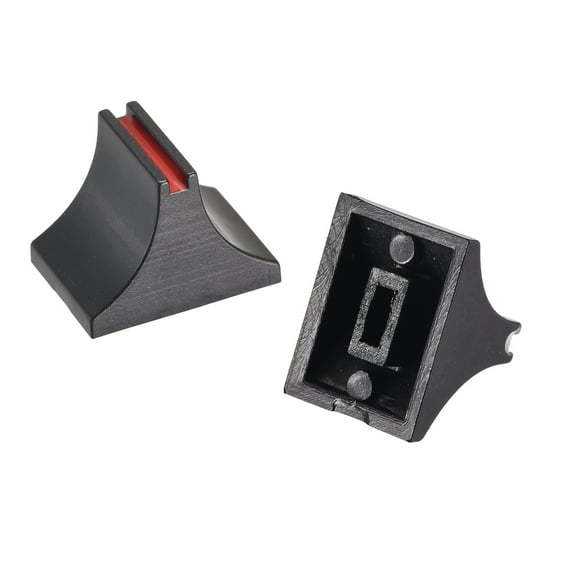 Uxcell Plastic Straight Slide Potentiometer Flat Push Knob Insert Shaft 4x1.6mm Red Black 10pcs