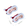 thumbnail image 3 of 2 Pcs Christmas Eye Mask, 4.33*7.67 Inch for Sleeping Funny Cartoon Animal Sleep Mask Cute Reindeer Rudolph Xmas Eye Mask Soft Plush Blindfold Eye Cover Eyeshade for Kids Girls Men Women Travel, 3 of 9