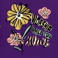 thumbnail image 6 of Wild Bobby Worship While You Wait Sunflower Pink and Yellow Inspirational/Christian Unisex Hoodie Sweatshirt, Purple, XX-Large, 6 of 6