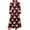 Deep Red, variant on Women's Christmas Printed Fashionable Loose Round-Neck Dress, Holiday Print, Casual Wear, Retro Style, Comfort Fit, Everyday Dress, Festive,Saffron,M
