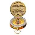 thumbnail image 2 of Christmas Style Beautiful Ride Compass Brass Scripture Engraved Directional Compass for Climbing, 2 of 9