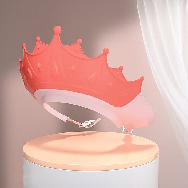 Children'S Silicone Shower Cap, Ear Protection Type, Considerate And Care For Baby Shampoo Kids' Ear Protective Cap,Red Polyester Hair Care Net