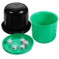 thumbnail image 1 of 5pcs Thick Dice Bottom Shaker Bar Funny Dice Game Set Creative Dice Shaking Cup with 25pcs Dice Random Color, 1 of 8