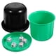 thumbnail image 1 of EeaseMX Juego de 5 dados gruesos con base agitadora, divertido juego de dados, vaso creativo para agitar dados con 25 dados (color aleatorio)., 1 of 7