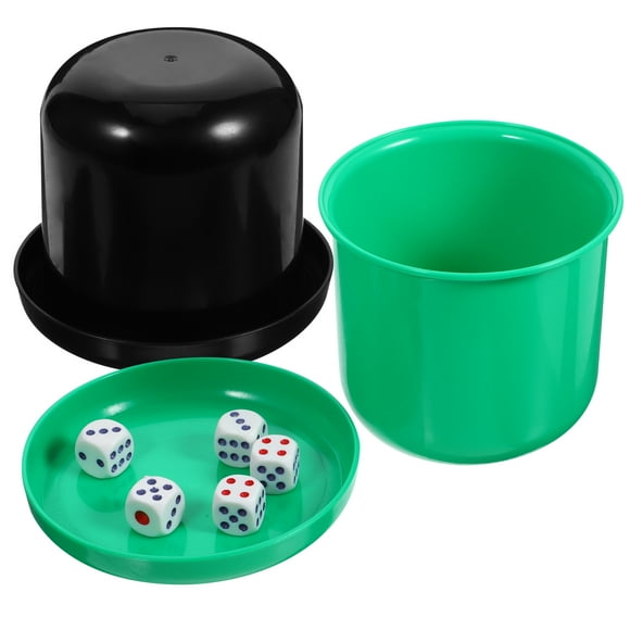 SHISUYAN 5pcs Dice and Cups Set Dice Shaker Set Game Dice Set for Bar Party Dice Games