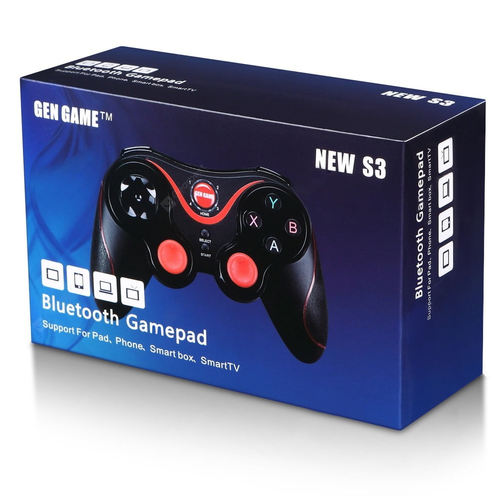 Riskant Uitstralen motief GEN _ GAME S3 Wireless Bluetooth 3.0 Gamepad - Black - Walmart.com
