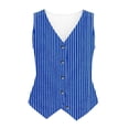 thumbnail image 4 of TARIENDY Womens Striped Tank Tops Button Down Vest Shirts Casual V Neck Sleeveless Blouses Going Out Tops Vacation Clothes Blue L, 4 of 5