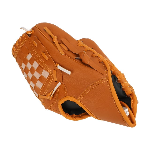 Pitcher Mitt Baseball Gloves, PVC Sport, Brown with Training for Children, Teenagers, Adults