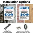 thumbnail image 3 of Covid-19 Vaccination Required Public Safety Rigid Plastic Sign 24 Inch x 18 Inch - 5 Pack, 3 of 8