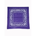 thumbnail image 1 of Cowboy Cotton Bandana Scarf Paisley Solid, Purple, 1 of 1