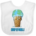 thumbnail image 3 of Inktastic Keep It Cool Melting Earth Ice Cream Cone Boys or Girls Baby Bib, 3 of 4