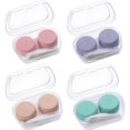 thumbnail image 1 of 4PCS Pairs of Mini Contact Lens Case, Colored Contact Lens Container Holder, Storage Case Tweezers Stick Kit, Travel, Work, Home (4 Colors), 1 of 6
