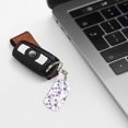 thumbnail image 7 of Uemuo Orchids Flowers Pattern Rectangular Metal Keychain - Durable, Stylish, and Personalized Key Ring for Men and Women,Engraved Keychain,Gift Slim Sturdy Keychain, 7 of 7