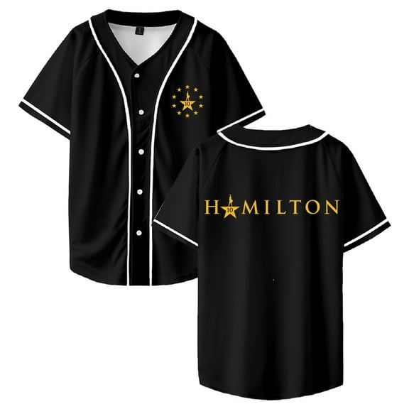 Hamilton 10 Years Merch Baseball Jersey Short Sleeve Button-up Shirts Women Men Streetwear Tops
