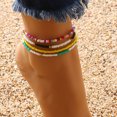 thumbnail image 1 of 4-Piece Colorful Rice Beaded Ankle Bracelet Set - Perfect for Summer Beach Decor & Boho Jewelry!, 1 of 5