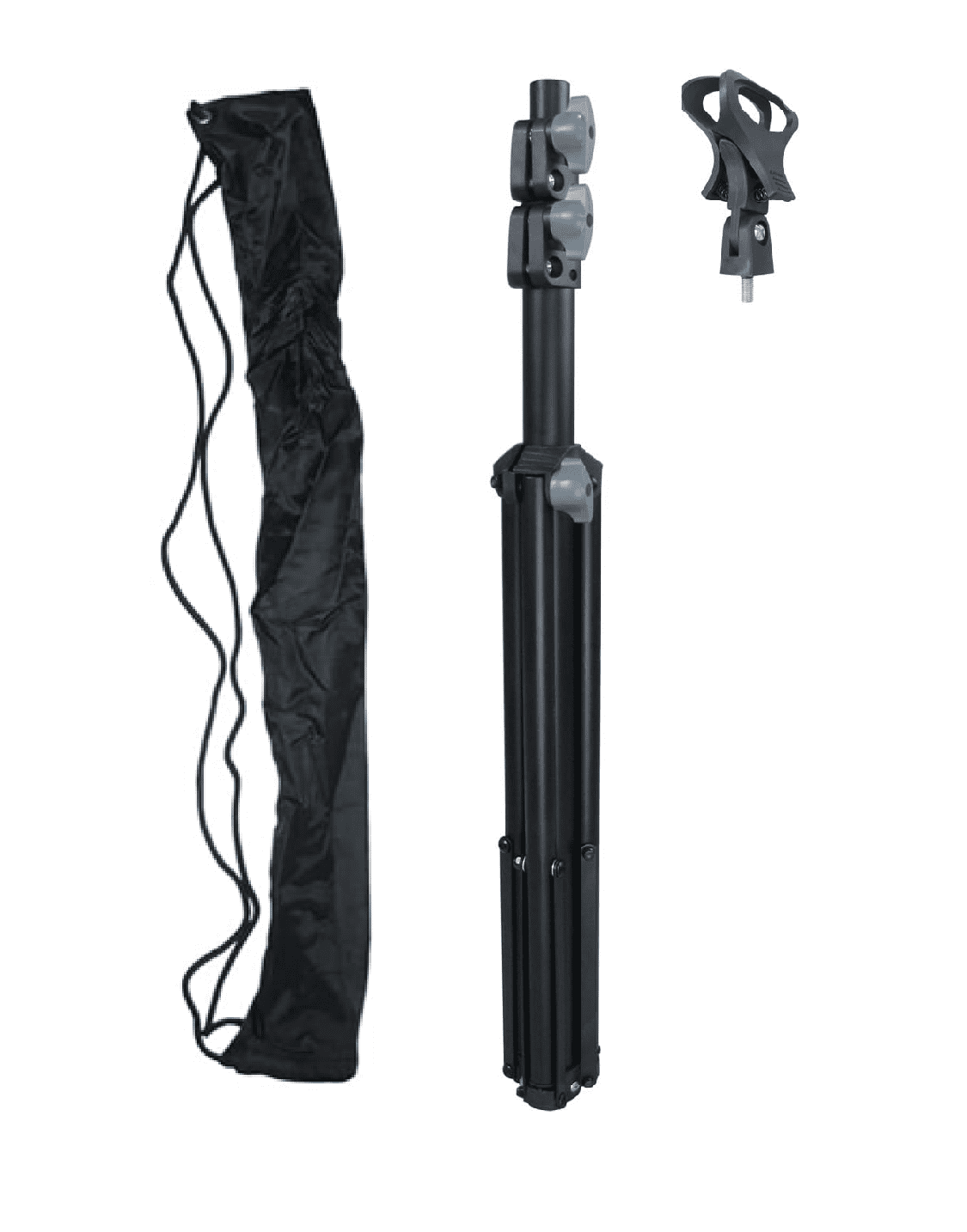 LINCO 5 ft Adjustable Metal Microphone Stand with Carrying Bag Universal Mic Mount (2.5’ft-5’ft)-Black 8805