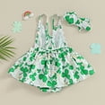 thumbnail image 3 of Bagilaanoe Newborn Baby Girl Rompers Dress Print Sleeveless Bodysuit + Headband 3M 6M 9M 12M Infant Summer One Piece Jumpsuit, 3 of 7