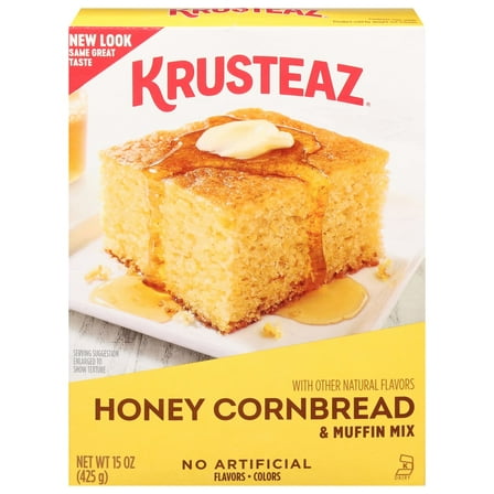 Pack of 3 Krusteaz Honey Cornbread and Muffin Mix, 15 oz (packaging may vary)