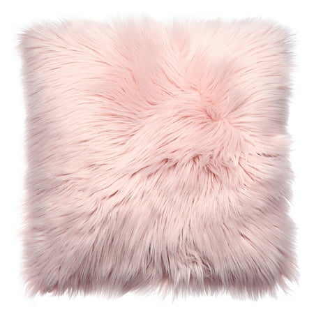 Meigar Decorative Throw Pillow Cover 18 X18 Faux Fur Fluffy