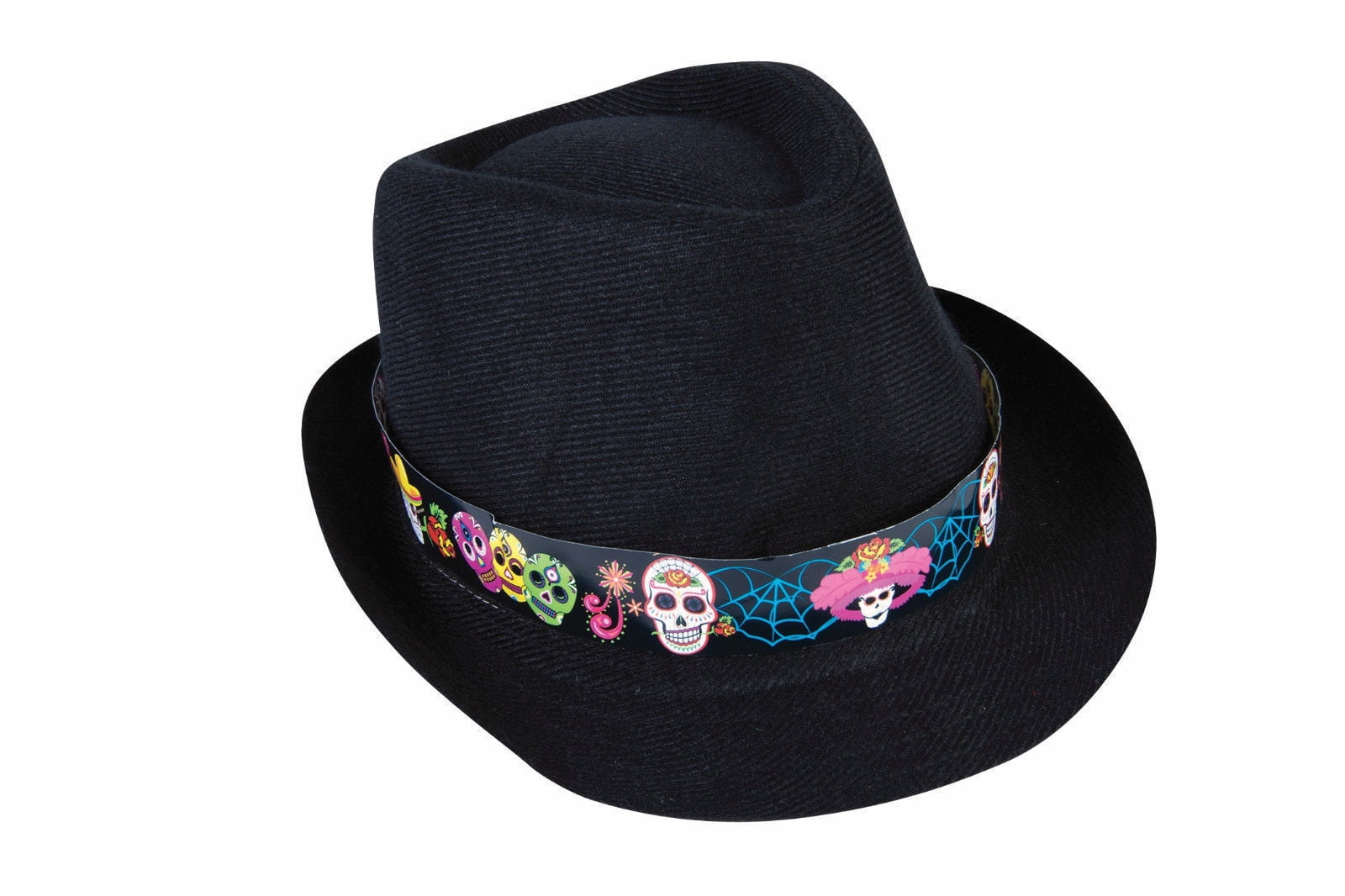 Day of The Dead Skull Black Fedora Hat Adult Costume Accessory Mexican Holiday Walmart Canada
