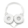 thumbnail image 3 of Over Ear Headphone Earphone Headset with Mic Wired Noise Cancellation Modern Metallic Design - White, 3 of 5