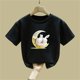 thumbnail image 5 of Blusas y camisas de manga corta con cuello redondo para niños Camiseta de verano de manga corta estampada para niñas Jersey elegante de cuello redondo para niñas Top de algodón para niños, 5 of 6