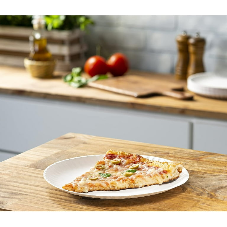 GUSTO White Disposable Paper Plates, 9", 200-Pack photo 3
