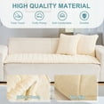 thumbnail image 3 of Eurhowing Fuzzy Sofa Cover for Dog, Non Slip & Pet-Friendly Slipcover Couch Cover Mat, Soft Washable Furniture Protector, 28"×59", Beige, 3 of 9