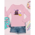 thumbnail image 3 of Cute Witch Kitten Long Sleeve Toddler -Image by Shutterstock,  5 Toddler, 3 of 4