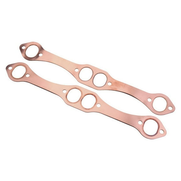 SBC Oval Port Copper Head Exhaust Gasket SB for Chevrolet 327 305 350 383