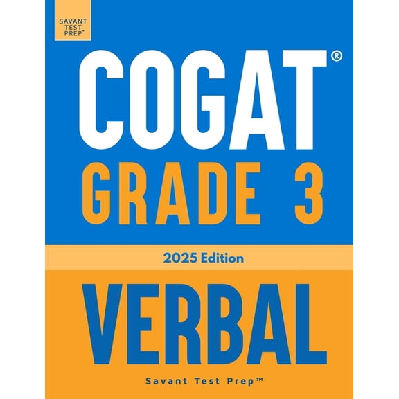 COGAT Grade 3 Verbal: 3 Practice Tests - Level 9, (Paperback)
