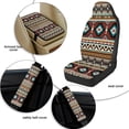 thumbnail image 6 of Xoenoiee Aztec Southwest American Tribal Pattern Car Accessories Set of 5, PU Leather Front Seat Covers, Seatbelt Covers and Center Console Armrest Cover, Universal Fit for Most Vehicles, 6 of 7