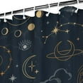 thumbnail image 4 of Gothic Shower Curtain - Dark Celestial Moon & Star Print, Mystical Cosmic Theme Bath Decor, Waterproof Polyester, 36"Wx72"L, Goth Aesthetic Gift, 4 of 5