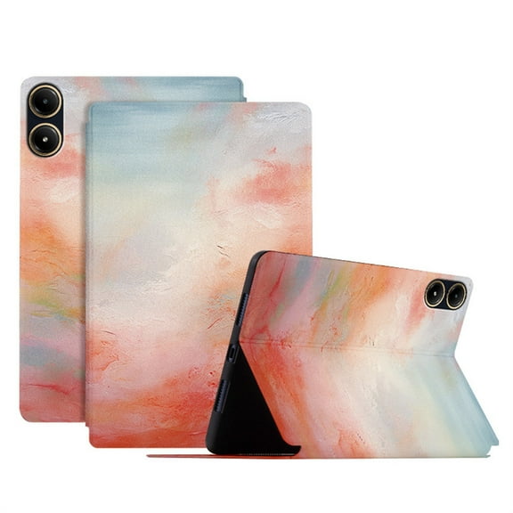 Ultra Thin for Xiaomi Redmi Pad Pro 5G Case 12.1" Multi-Angle Viewing Stand Tablet Case TPU   PU Leather Kickstand Case[Oil painting series]- 02