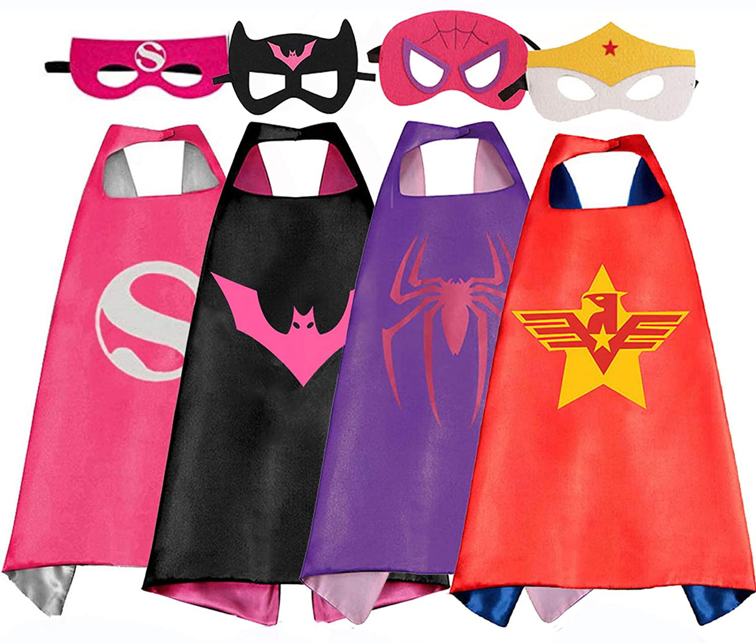 Party Supplies Edition Superhero Capes & Mask for Kids Character Costume for Birthday 
