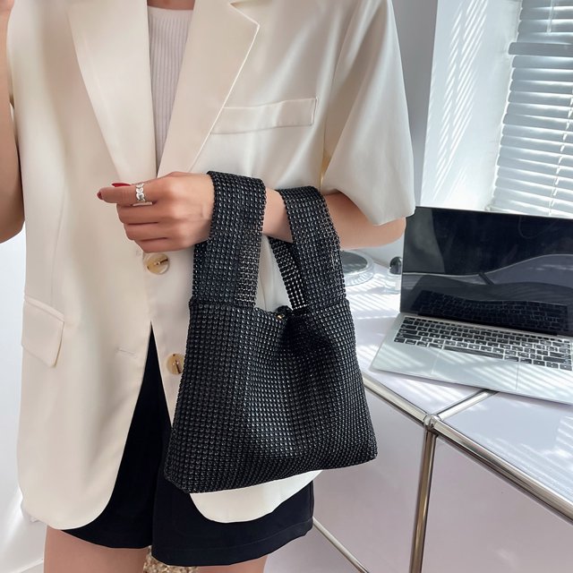 Bolsa Ehuebsd Pequeño Lentejuelas Mujer Mano Cristal