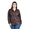 thumbnail image 1 of Sobre camisa de vinipiel Roman Fashion /Tallas Extras, 1853 (Cafe) cafe 42, 1 of 5