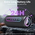 thumbnail image 3 of Portable Bluetooth Speaker IPX7 Waterproof Wireless Speaker with 30W Powerful Speaker 24Hrs Playtime Colorful Flashing Lights TWS Wireless Pairing for Outdoor/Party/Beach/Travel/Gifts, 3 of 7
