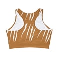 thumbnail image 2 of Effete Feline Claw Marks Scratch High Neck Crop Bikini Top (AOP), 2 of 5