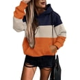 thumbnail image 3 of Sudadera con Capucha de Larga con Estampado de Leopardo de Gran Tamaño para Mujer y Hombre, Estilo Y2K Naranja XXL, 3 of 5