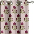 thumbnail image 2 of Vargottam Room Darkening Curtains - Blossom Pattern, Set of 2 Panels, 52" x 72" - Grommet-Top Blackout Window/Door Drapes for Bedroom, Nursery & Living Room - Red, 2 of 9