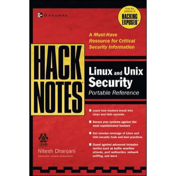 Pre-Owned HackNotes(tm) Linux and Unix Security Portable Reference (Paperback) 0072227869 9780072227864