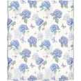 thumbnail image 2 of Freedom Hydrangea Floral Throw Blanket Gifts for Women, Blue Floral Hydrangea Blanket for Bedroom, Camping, Couch, Room Decor, Soft Cozy Flannel Gifts 50"x60", 2 of 6