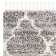 thumbnail image 6 of SAFAVIEH Melrose Giffard Geometric Quatrefoil Shag Area Rug, Grey/Ivory, 5'3" x 7'6", 6 of 8