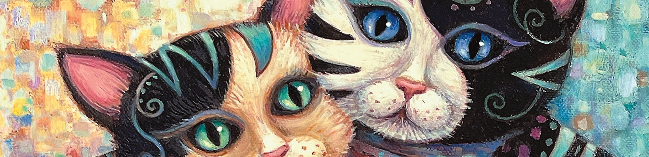 Ceaco 550-Piece Kleo Kats Kindred Spirits Interlocking Jigsaw Puzzle
