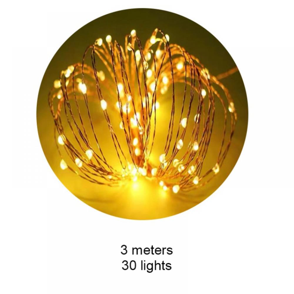10 Feet Starry String Lights,Fairy String Lights 30 Micro Starry Leds On Silvery Copper Wire