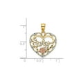 thumbnail image 2 of 14K Yellow and Rose Gold I LOVE YOU Heart Charm Pendant Necklace with Chain for Women, 2 of 5