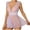 Purple, variant on JSGEK Women Halter Neck Lace Chemise Dress Cutout Detail Flowy Silhouette Nightwear Lingerie Set Pink XL