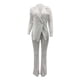 thumbnail image 4 of Txlixc Office Lady Traje de 2 piezas Slim Fit Color sólido Mujeres Blazer y conjunto de pantalones de trabajo para ropa casual Fiesta de negocios Txlixc Moda, 4 of 7