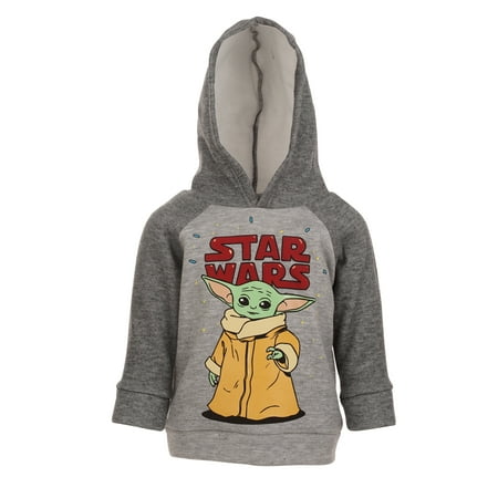 

Star Wars The Mandalorian Grogu Toddler Boys Fleece Pullover Hoodie Gray 2T